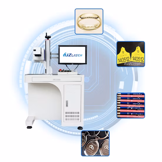 20W 30W Laser Marking Machine for Metal Plastic Animal Ear Tag Security Seals